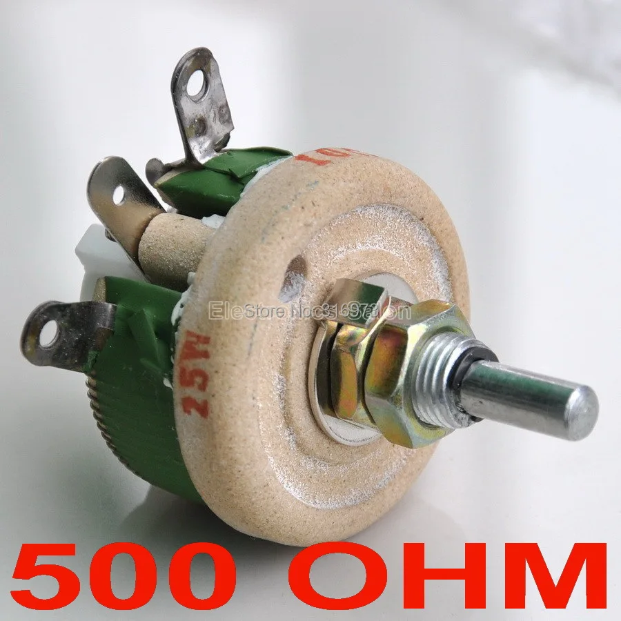 

(10 pcs/lot) 25W 500 OHM High Power Wirewound Potentiometer, Rheostat, Variable Resistor, 25 Watts.