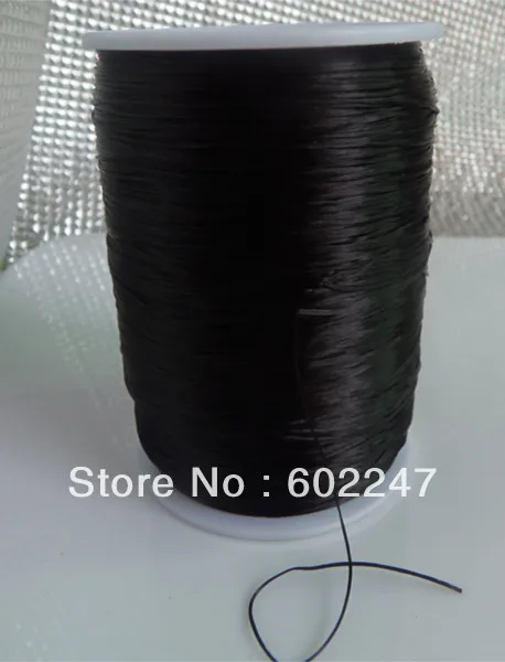 Free Shipping highly elastic Cord, Black Stretch Thread elastic cord wholesales, 1200m/roll