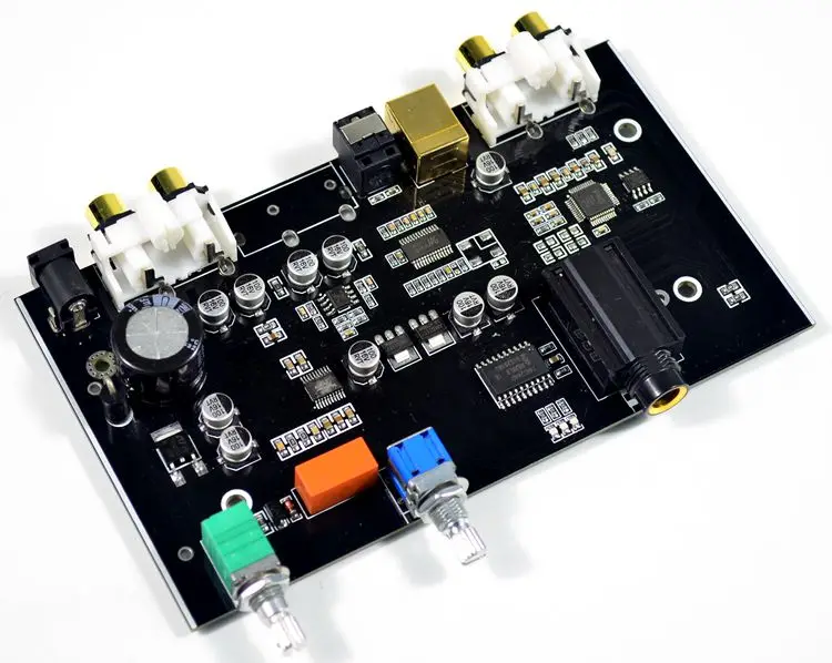 DC12V PCM5100 MS8416 Coaxial fiber USB input USB decoder board Coaxial fiber Support 96KHZ USB support 48K