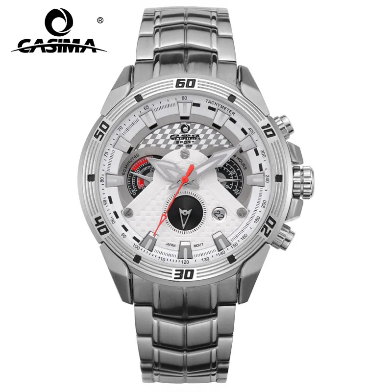 CASIMA Smart Mens Watches Creative Luxury Quartz Analog Watch Men Military Sport Waterproof Clock White for Business 8201