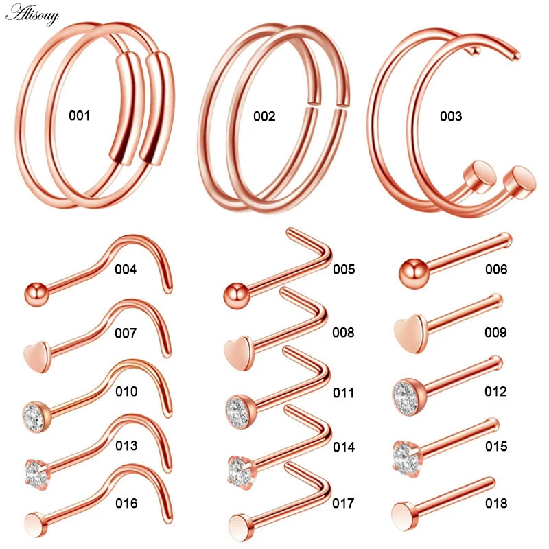 New 1PC Steel 20G Faux Nose Rings Fake Septum Rings Hoop Nostril Daith Piercing Fake Clip on Nose Rings Oreja Piercings Jewelry