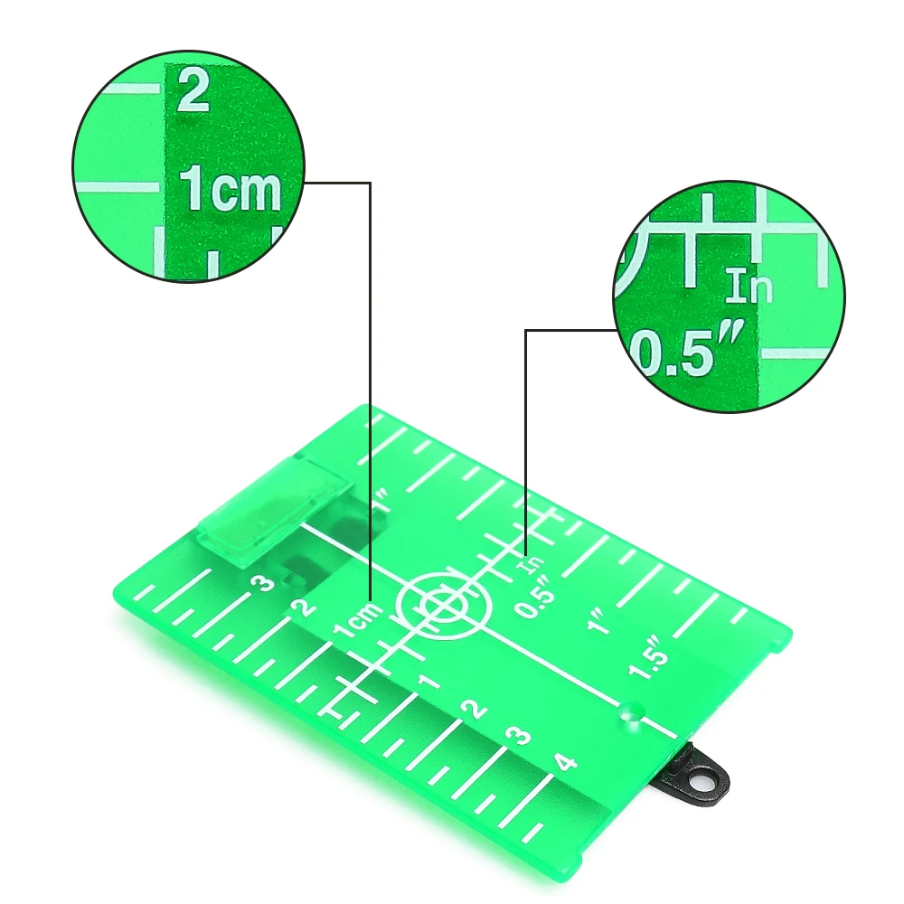 Huepar Magnetic Laser Target Board Card Plate for Self-levelling Green Laser Level Target Plate 11.5cmx7.4cm Level Accessories