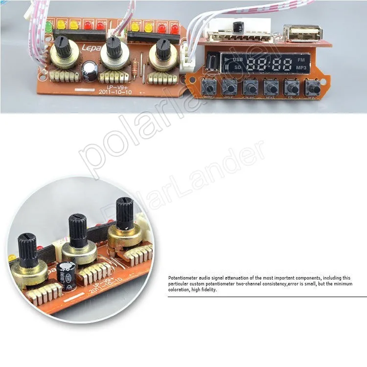 High quality mini car HI-FI digital USB FM digital power amplifier small 2ch output power amplifier 15WX2 RMS USB CD SD