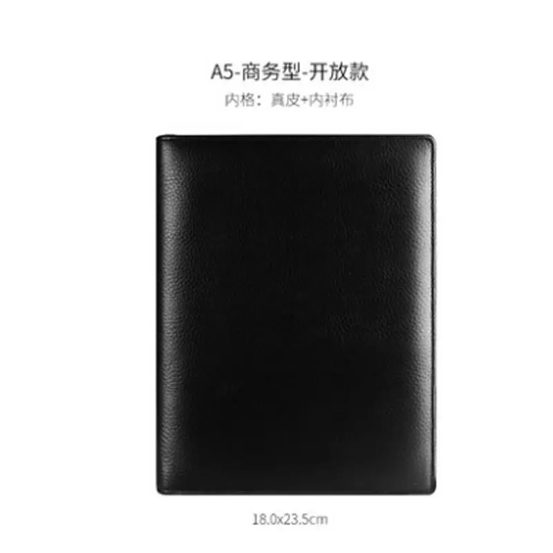 Yiwi  Black A4 B5 A5 A6 A7 100% Genuine Leather Notebook Business Planner  Handmade Agenda Sketchbook Diary Vintage Stationery