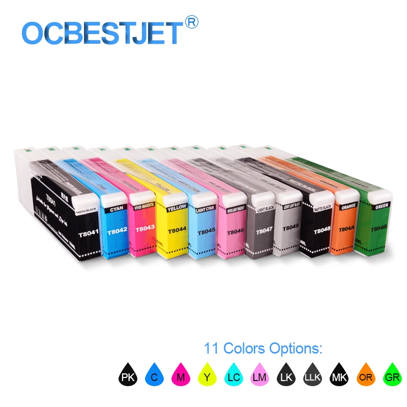 

For European Version T8041-T8049 Compatible Ink Cartridge Filled With Ink For Epson SureColor P6000 P7000 P8000 P9000