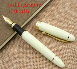 jinhao X450 new WHITE golden piece Trim calligraphy 1.0mm Fountain Pen