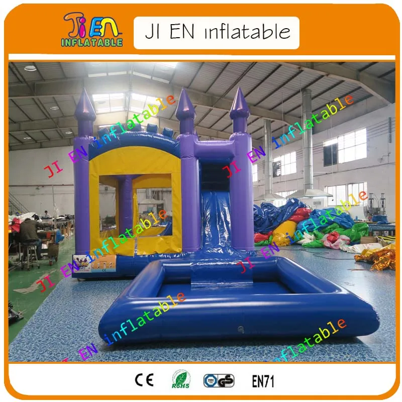 5*4m bounce castle with 3*3m pool, giant inflatable jumping castle,dry water two use way inflatable moonwalk house