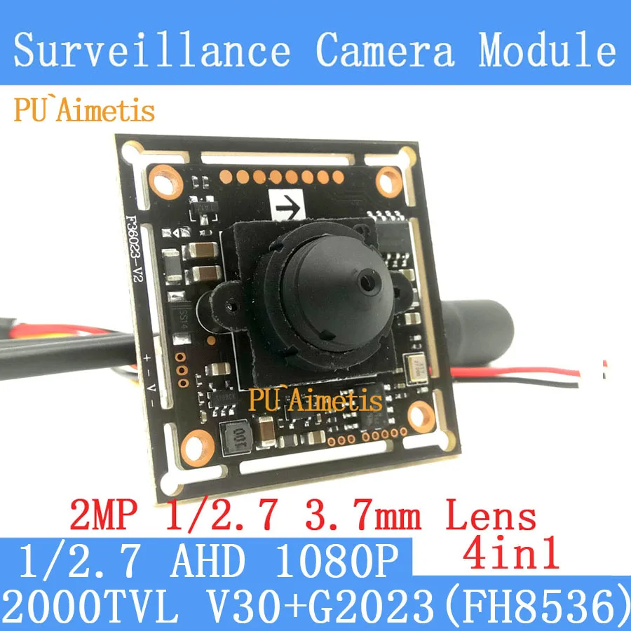 

PU`Aimetis 4in1 surveillance camera AHD coaxial 1/2.7 2MP 1920*1080 pinhole Mini CCTV 1080P mini night vision Camera Module