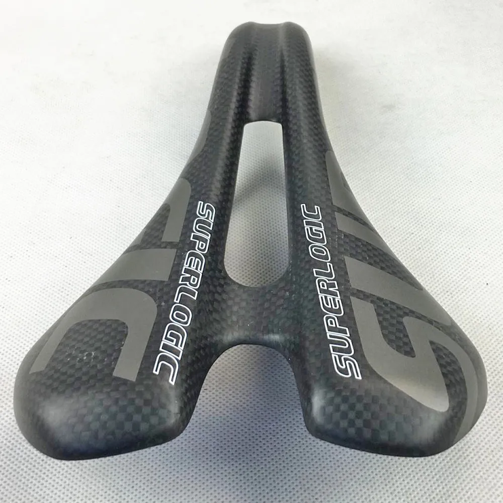 superlogic mountain bike full carbon saddle Titanium 7*7mm road bicycle saddle MTB front sella sillin seat 3k matte