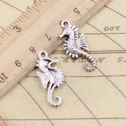 20pcs Charms Hippocampus Seahorse 29x12mm Tibetan Bronze Silver Color Pendants Antique Jewelry Making DIY Handmade Craft