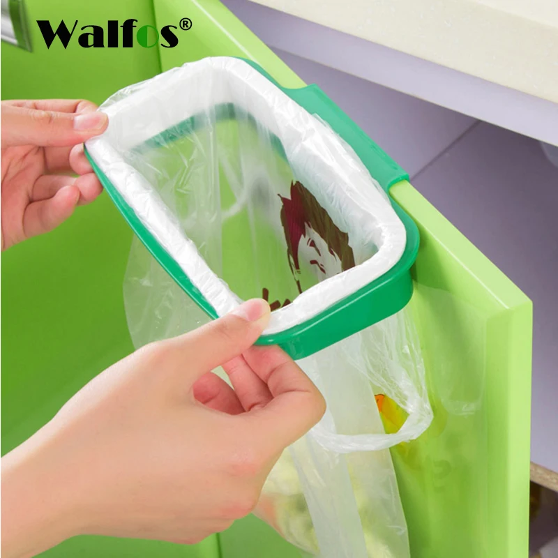 WALFOS New Hanging Kitchen Garbage Bags Rack Storage Holders Practical Cupboard Cabinet Tailgate Stand