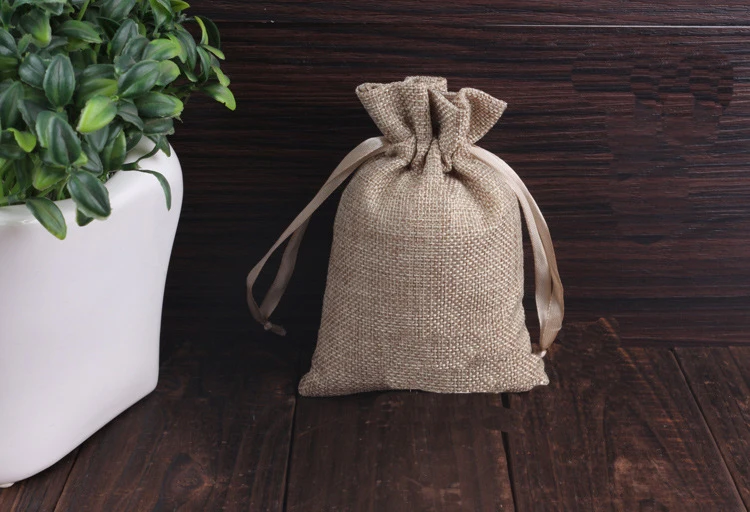 16*20 30pcs Mixed Jute Sacks Drawstring gift bags for jewelry/Accessories/Cosmetic/wedding/christmas Linen pouch Packaging Bag