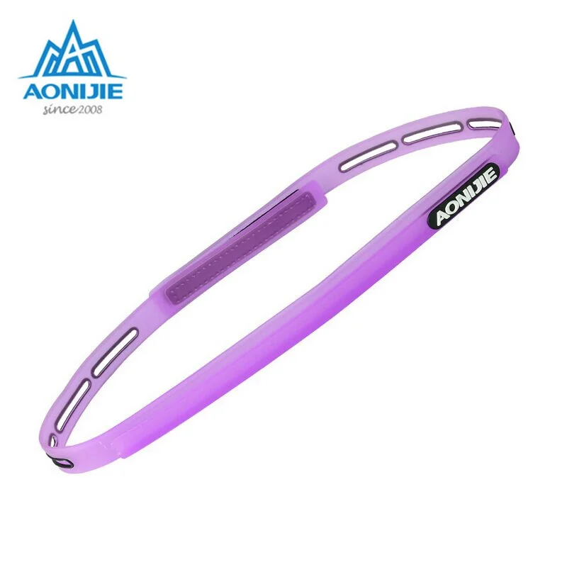 Aonijie Silicone Headband Anti-slip Elastic Rubber Sweatband Hair Bands Football Yoga Cycling 4 Colors