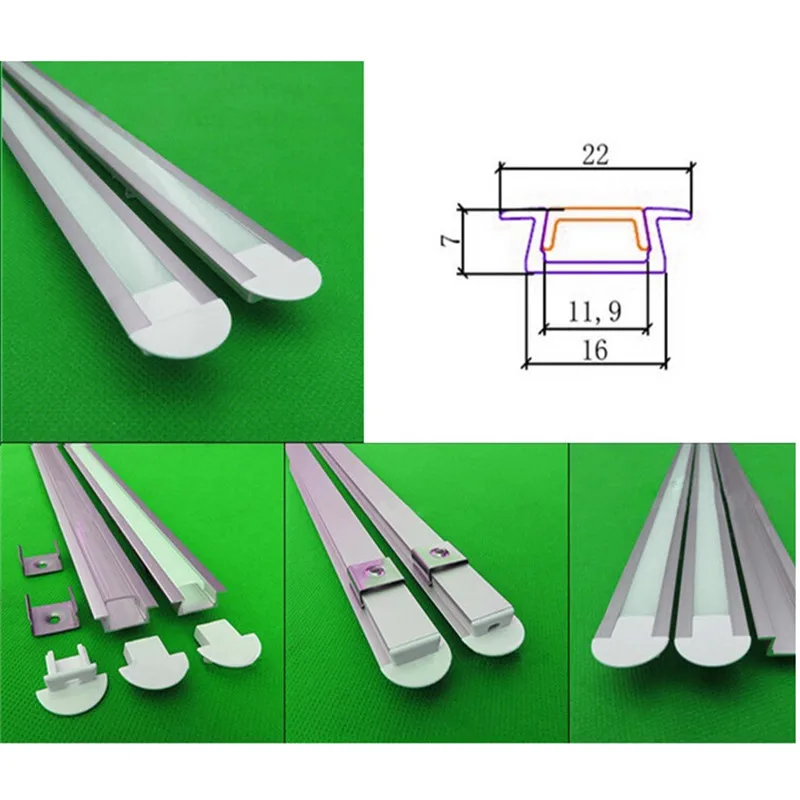 

10-40pcs/lot 80inch/ 2m length aluminum profile,2m led bar light for 3528 5050 5630 12V/24V strip ,hard strip built in channel