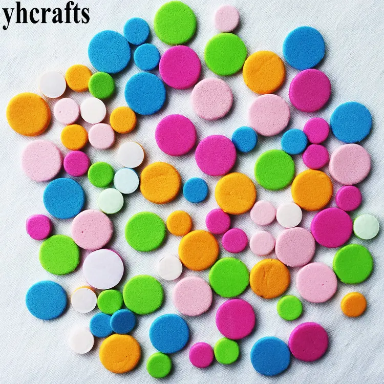 500PCS Mix small round circle foam stickers,Foam puzzle.Early educational toy,Kindergarten crafts.scrapbooking kit Handmade work