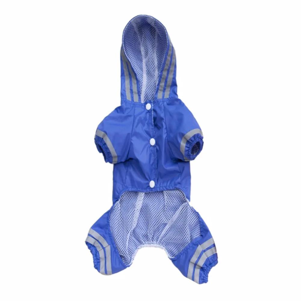 Spring Summer Dog Pet Raincoat Jacket 4-legs Button Waterproof Coat For Dogs Clothes