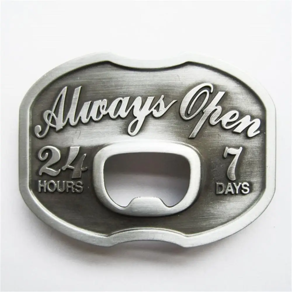 

New Vintage Always Open Beer Bottle Opener Belt Buckle also Stock in US BUCKLE-OC015AS