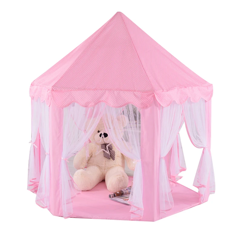 Mother Garden Mini Simulation Room Children's Tent Baby Play House Little Castle Hexagonal Princess House Toy Gift for Children