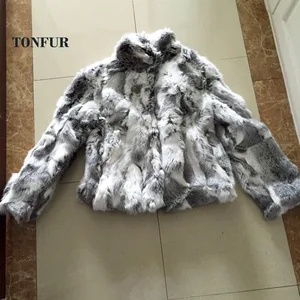 Real rabbit skin coat for women, mandarin collar, whole genuine pure natural skin, custom skin, 2023, WSR61, new 8 Main Sales Casaco Skin of Legitimate Rabbit - №7