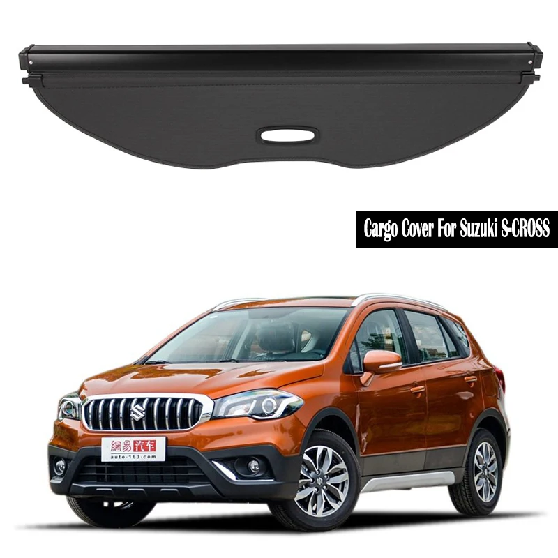 Rear Cargo Cover For Suzuki S-CROSS 2016 2017 2018 2019 privacy Trunk Screen Security Shield shade Auto Accessories