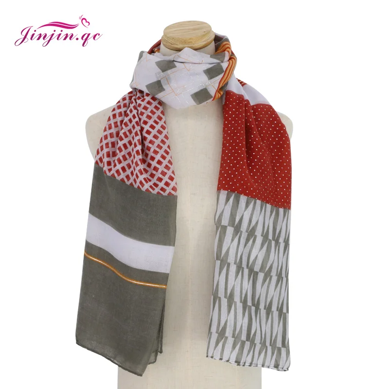 Jinjin.QC Women Multicolor Scarf Style 2019 Viscose Material Stylish Fashion Quality Scarves Shawl All Ocassion Elegant Woman