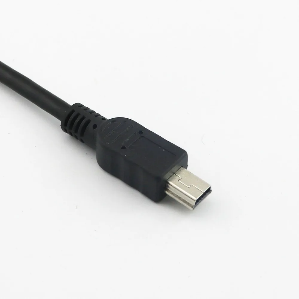 1pcs Down Angle USB 2.0 A Type Male To Mini USB 5 Pin Male Charger Data Adapter Cable 25cm