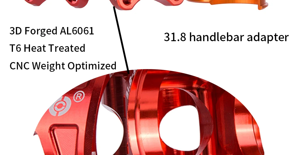 ZTTO MTB 50 mm Vorbau CNC 35 mm 31,8 mm Lenker Fahrrad Ultraleicht 0 Grad Aufstieg Langlebig DH AM Enduro 28,6 mm Gabelschaft Mountainbike – Detail 16
