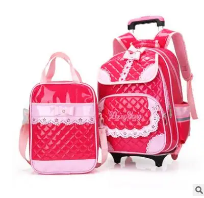 

kid's luggage Rolling Bags wheeled Backpacks for Girls School Trolley backpack bag for girls School Bag On wheels for Children