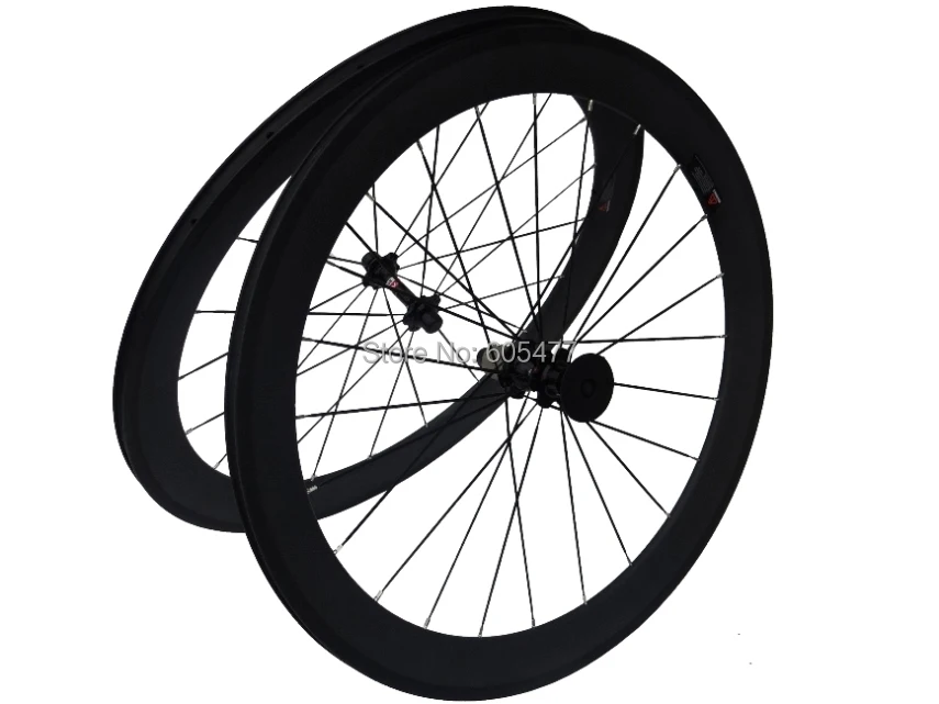 Brand New - Full Carbon Matt Clincher Rim Wheelset Road Bike 700C Bicycle Wheel 60mm