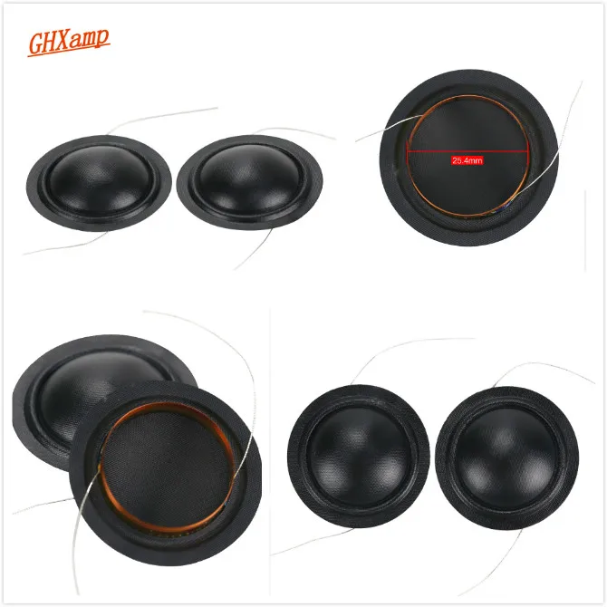 Promotion 12pcs 25.4mm Tweeter Voice Coil Silk Diaphragm Drive 25.5core KSV Treble Speaker Repair DIY 6ohm 8ohm for Hivi 100pcs