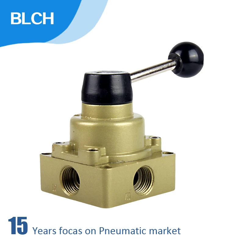 BLCH Manual Valve Cylinder Switch Spanner Directional Valve HV 4-WAY ROTARY VALVE 1/4