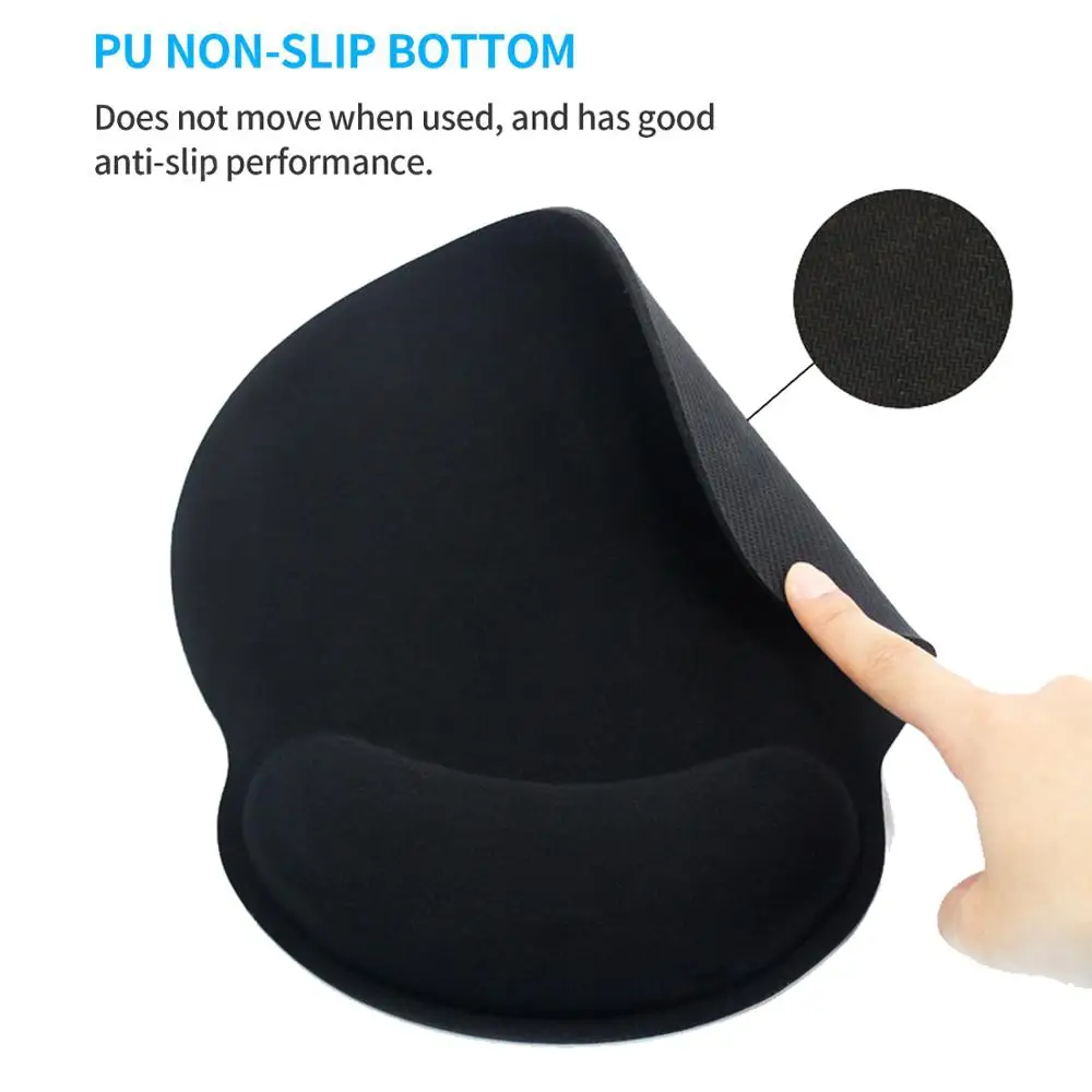 Repose-poignet avec Base antidérapante, tapis de souris ergonomique pour ordinateur portable et de bureau