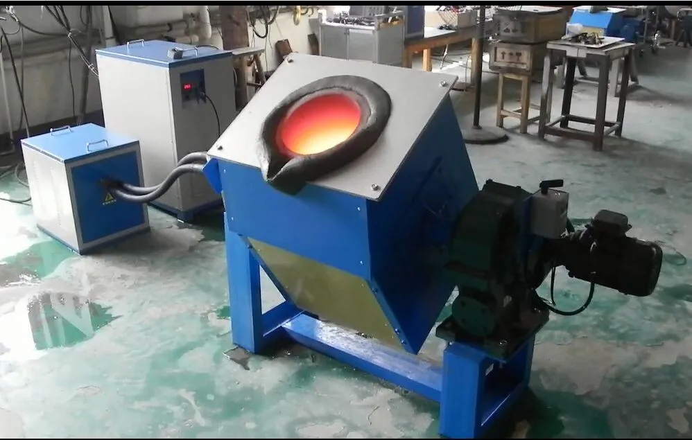 35KW dump Induction Melting Furnace for Melting 10Kgs of steel stainless steel