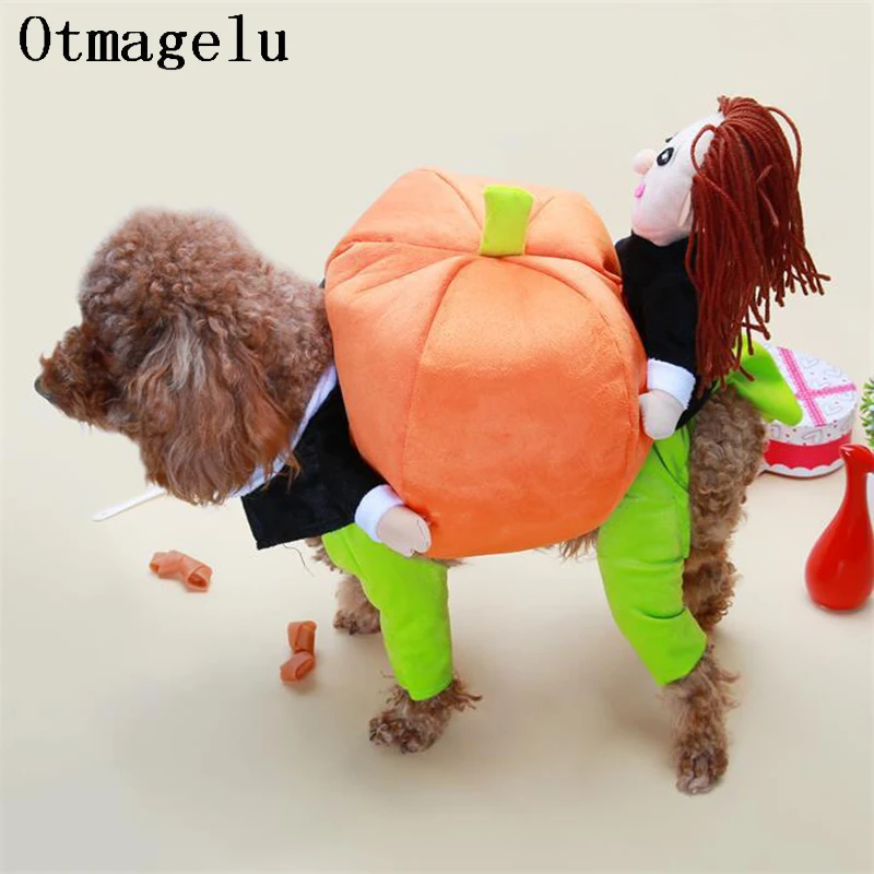 Funny Pet Cat Dog Costumes Dog Apparel Clothes For Christmas Halloween Cosplay Move Pumpkin Costume Jacket Cloak Dog Accessories