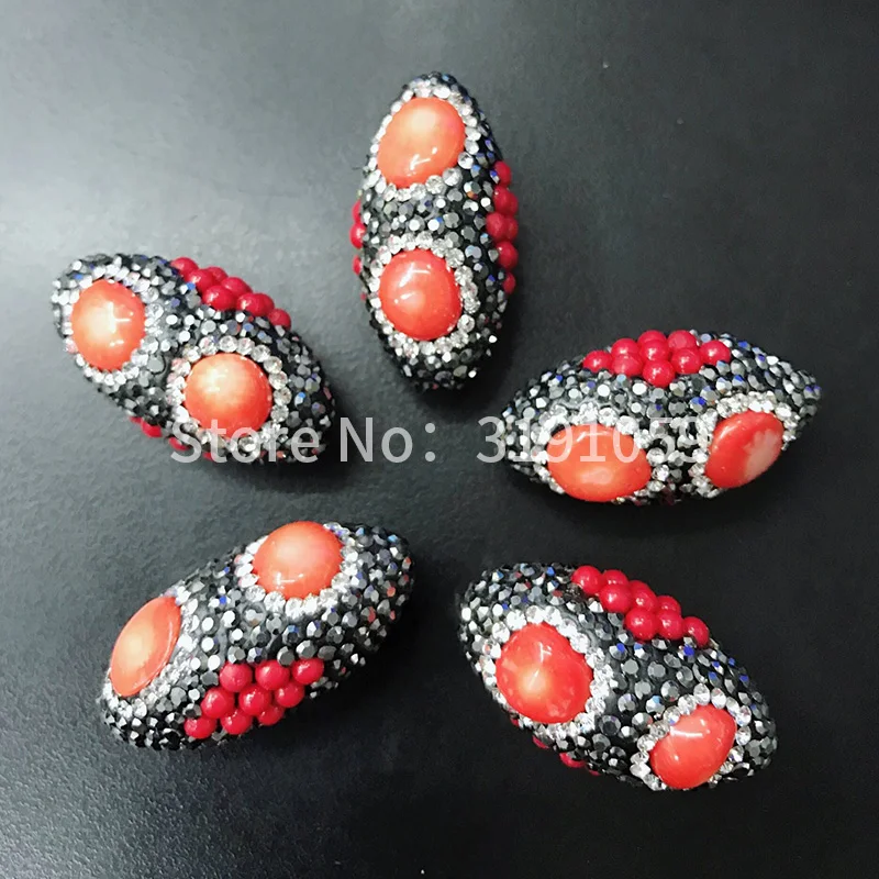 Bohemian red round coral small beads in a luxury banquet nightclub wind hang accessories.