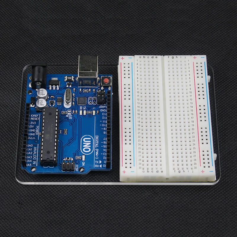 Acrilico trasparente Piastra di Montaggio Bordo Breadboard Sperimentale Della Piattaforma per per UNO R3