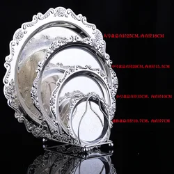 fashion silver/golden Metal dishes cake Tray Cake Decoration Trays Cosmetics storage tray  FT06A