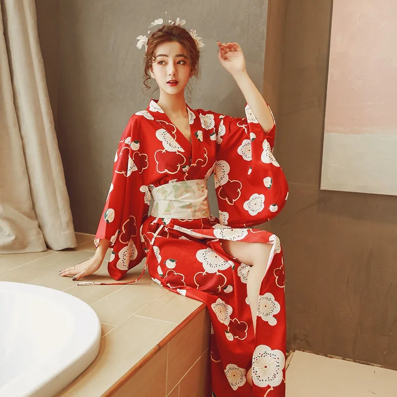 

Japanese kimono traditional dress kimonos woman 2018 obi haori geisha costume traditional japanese kimonos cosplay DD1488