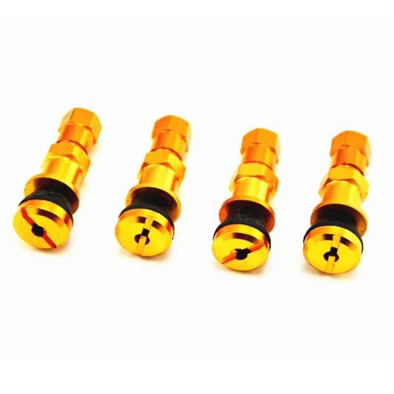 Aluminum Car Tubeless Wheel Tire Valve Stem Four Bolt-in With Dust Caps Wheels, Rims & Accessories Titanium Blue Red Silver Gold