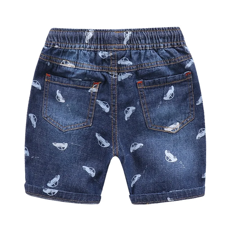 DIMUSI Boy's car printing Jeans Ripped Shorts for Boy's Summer Panties Jeans Shorts for Children Girls Shorts for Kids BC069