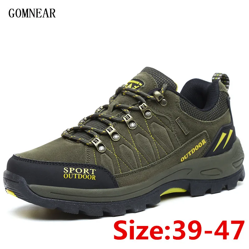 GOMNEAR Männer Wanderschuhe herren Schuhe Männlichen Outdoor Schuhe Wandern Gleitschutz Atmungsaktive Trekking Schuhe Jagd Tourismus Berg Turnschuhe Stiefel