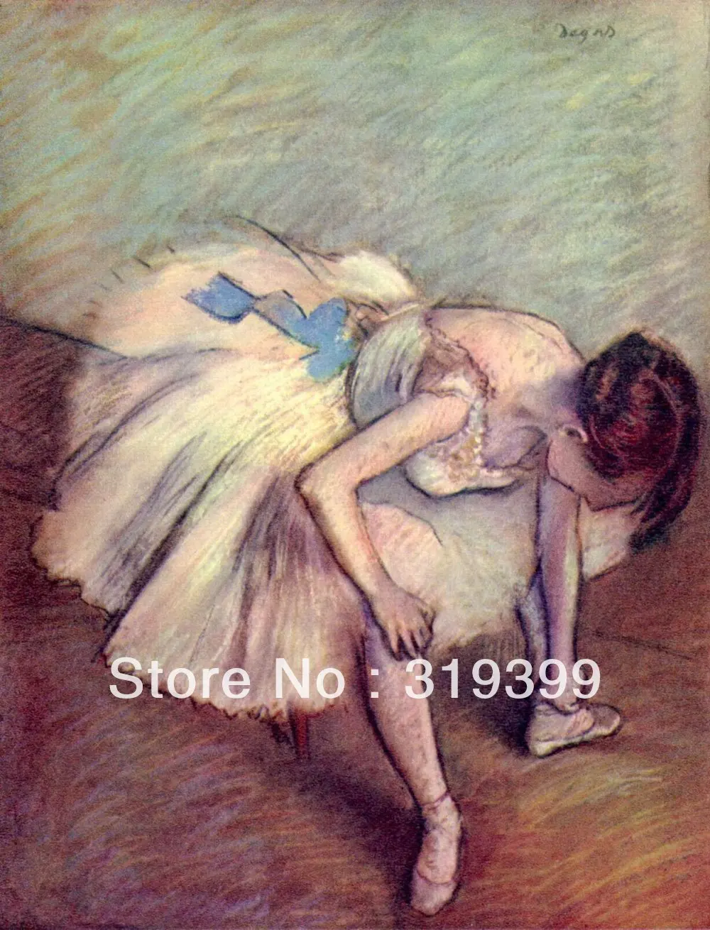 

Oil Painting Reproduction on Linen Canvas,seated-dancer by edgar degas ,Free Shipping,100% handmade,Museum quality