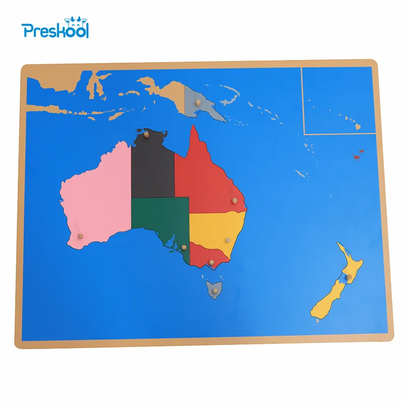 

Baby Toy Montessori Puzzle Australia Map Learning & Education Early Childhood Education Kids Toys Brinquedos Juguetes