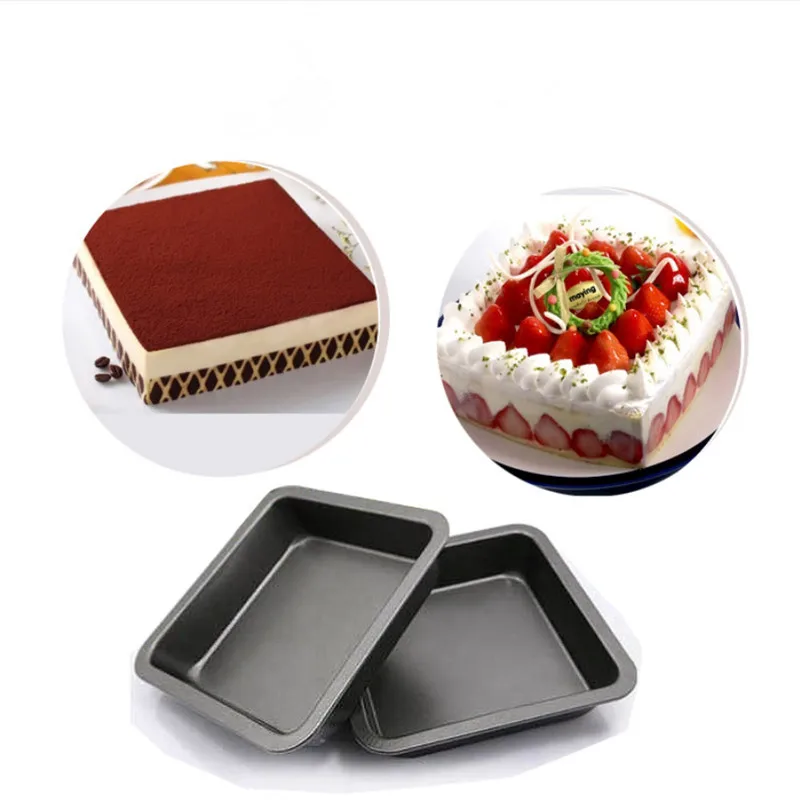 

8 INCH Square Cube Carbon Steel Nonstick Roaster Cookware cake Tray Baking Pan Roasting cheesecake Pan