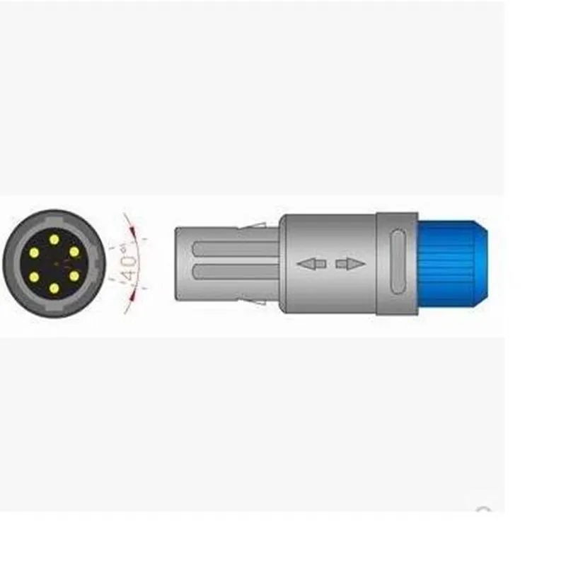 Free Shipping Compatibe for Minday MEC1000/PM9000 6 Pin to DB9 Pin Female Spo2 Extension Cable Medical Cable and Wire Spo2 Cable