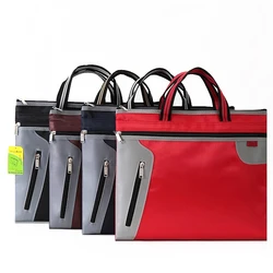 37X30 CM Thương Mại Tài Liệu Kinh Doanh A4 Tote thư mục tập tin Nộp Bag Họp Túi Phía Dây Kéo văn phòng Bỏ Túi túi cho các tài liệu