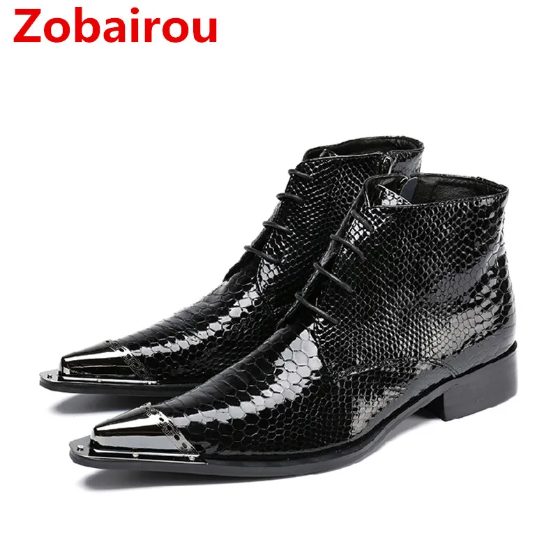 Mens shoes high heels large sizes british style botas hombre army boots embroider black dress cowboy high boots genuine leather