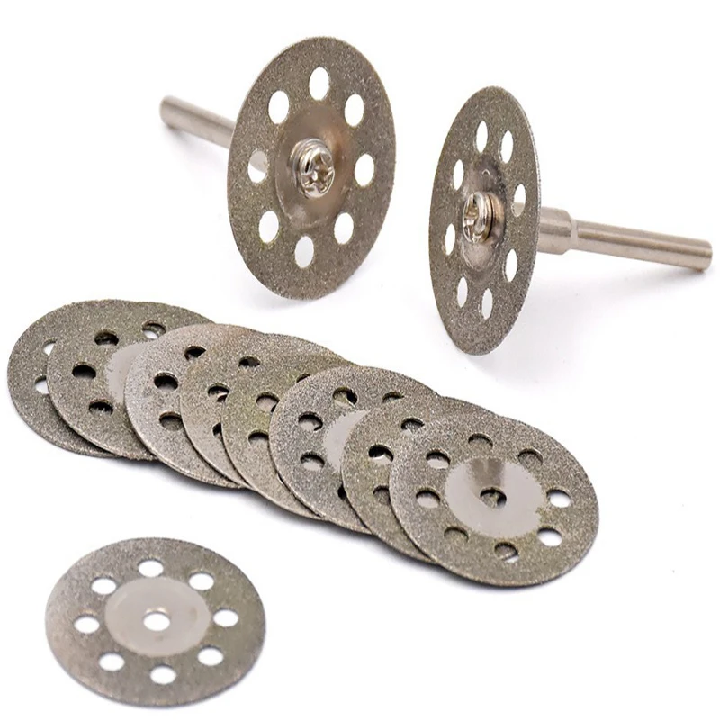 6Pcs/Set 20-30mm 8-Hole Electric Grinding Accessories Diamond Slice/Saw Blade Cutting with Bobbin Rotary Tool