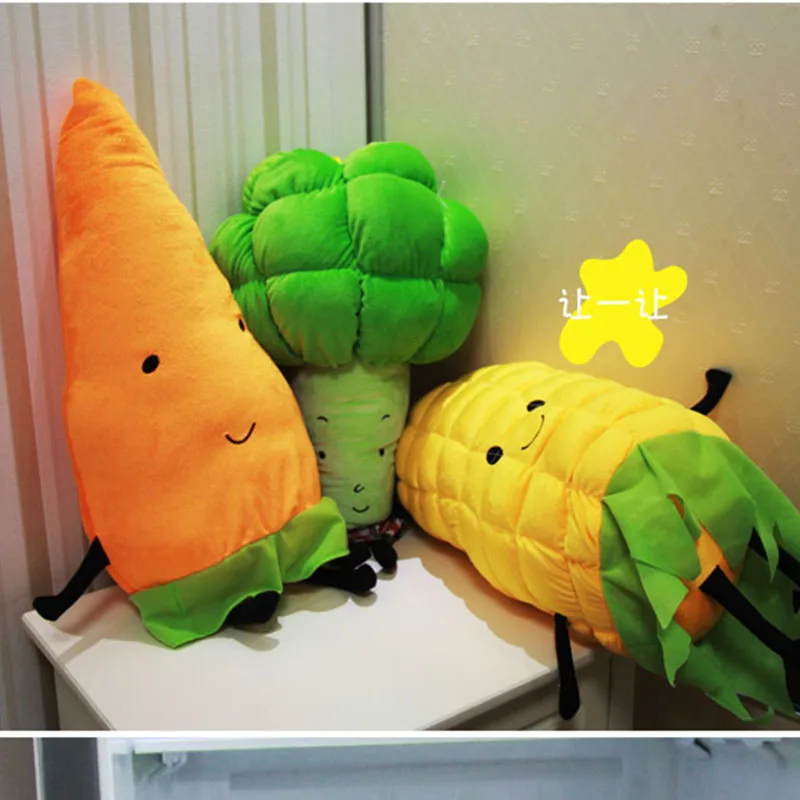 Coussin en peluche grande plante pour enfants, jouet en peluche, simulation de légumes, poupée en peluche, maïs, citrouille, pastèque, nourriture