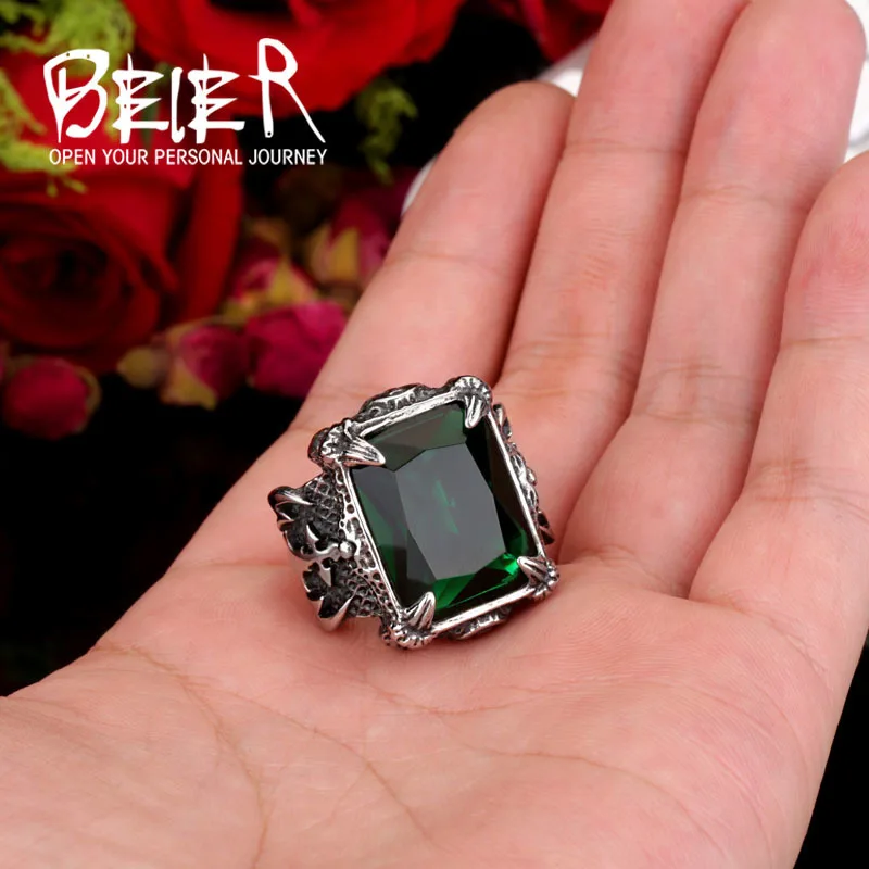 Beier new store 316L Stainless Steel ring top quality Punk Vintage New men vintage Jewelry Wholesale Factory Price LLBR8-183R